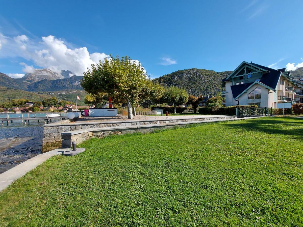 Au Bord Du Lac D'Annecy, Logement Type Loft, Dans Residence Avec Plage Et Ponton Privee Duingt Εξωτερικό φωτογραφία